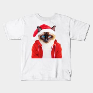 Santa Cat Kids T-Shirt